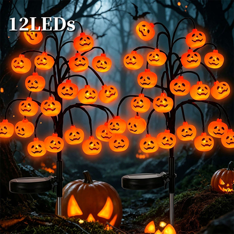 Guirlande lumineuse solaire d'Halloween en forme de citrouilles étanches 2026