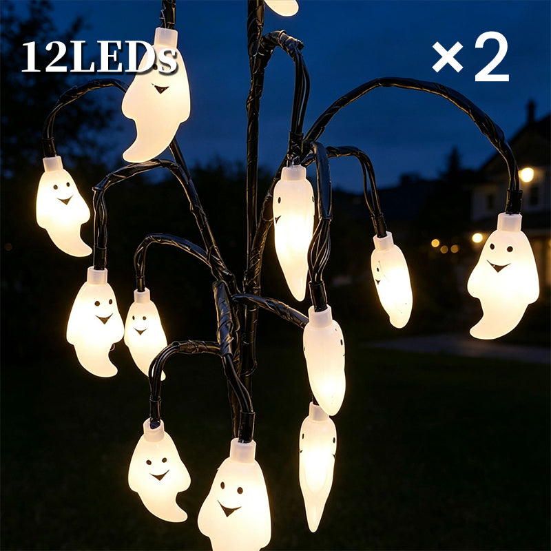 Guirlande lumineuse solaire d'Halloween en forme de citrouilles étanches 2026
