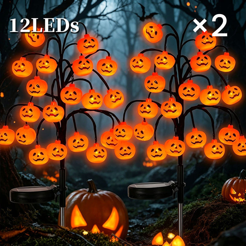 Guirlande lumineuse solaire d'Halloween en forme de citrouilles étanches 2026