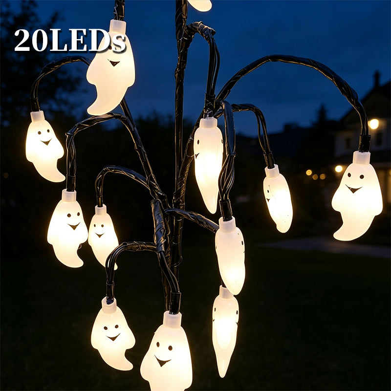 Guirlande lumineuse solaire d'Halloween en forme de citrouilles étanches 2026