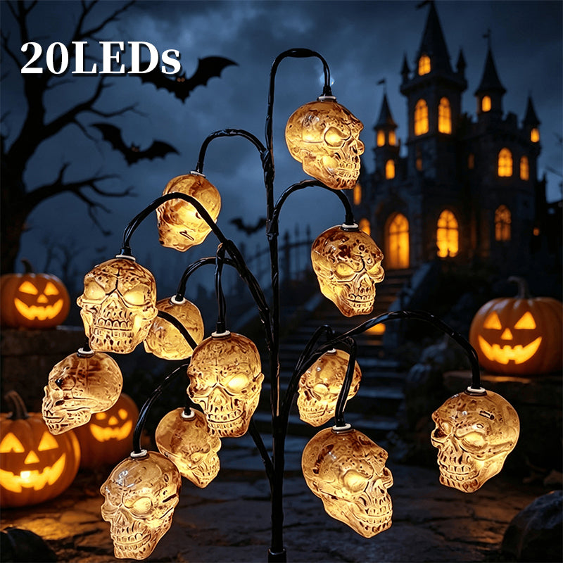Guirlande lumineuse solaire d'Halloween en forme de citrouilles étanches 2026