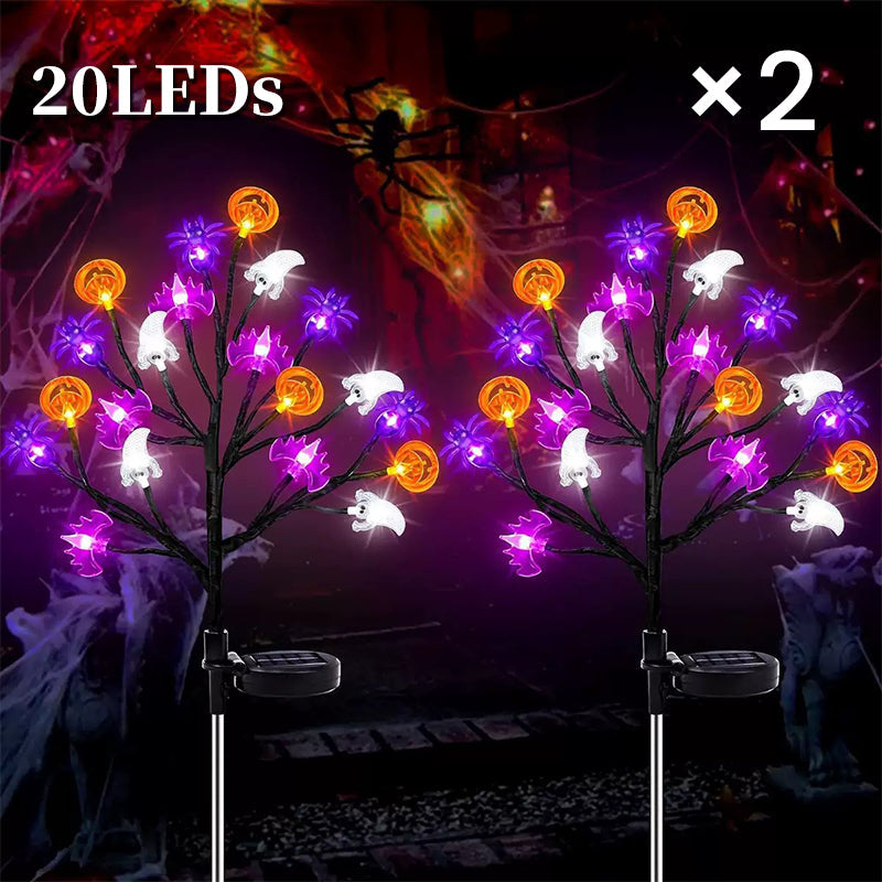 Guirlande lumineuse solaire d'Halloween en forme de citrouilles étanches 2026