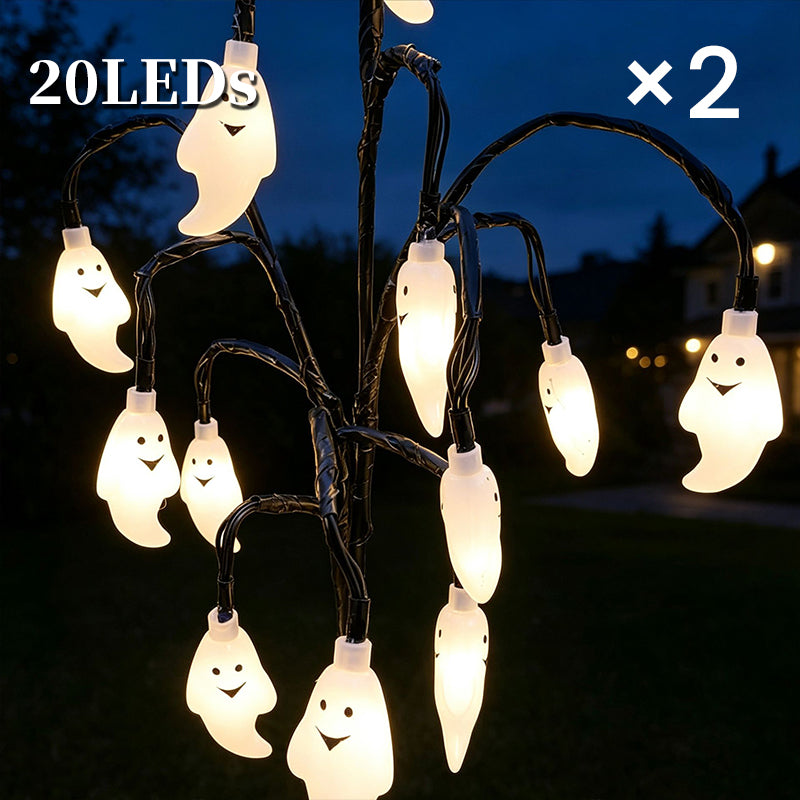Guirlande lumineuse solaire d'Halloween en forme de citrouilles étanches 2026