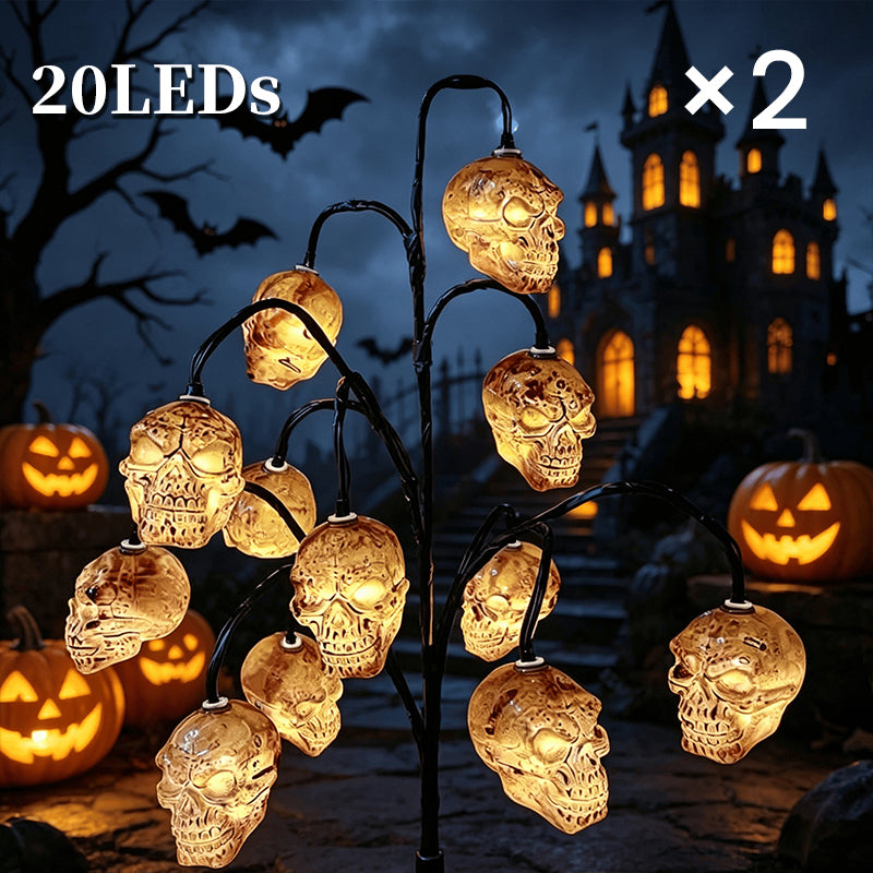 Guirlande lumineuse solaire d'Halloween en forme de citrouilles étanches 2026