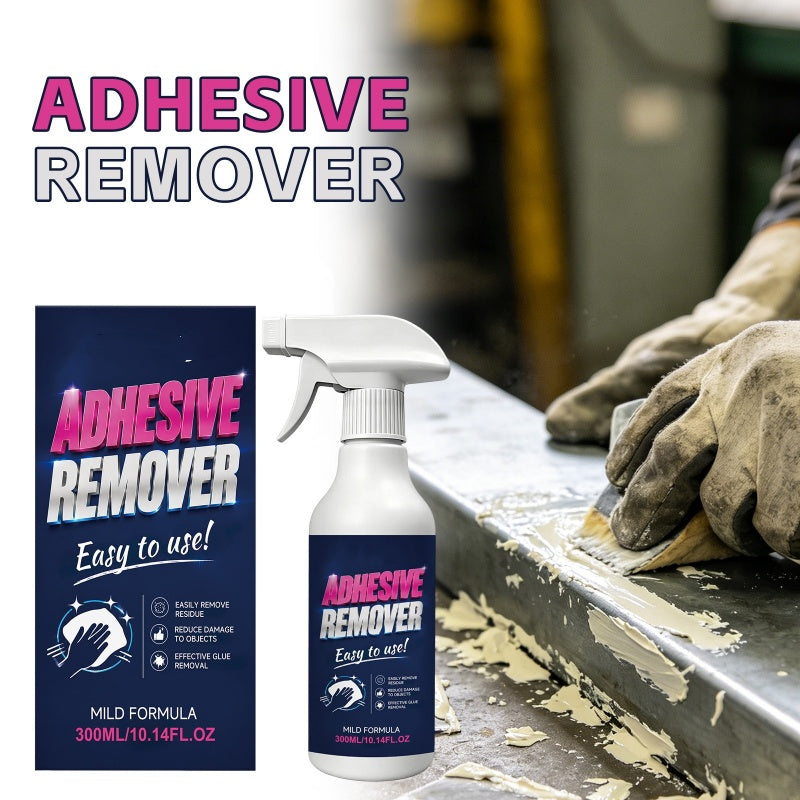 Dégraissant adhésif multi-surfaces en spray - Formule douce Dissout autocollants, rubans adhésifs et étiquettes - Idéal pour le verre, le métal, le plastique et le bois traité