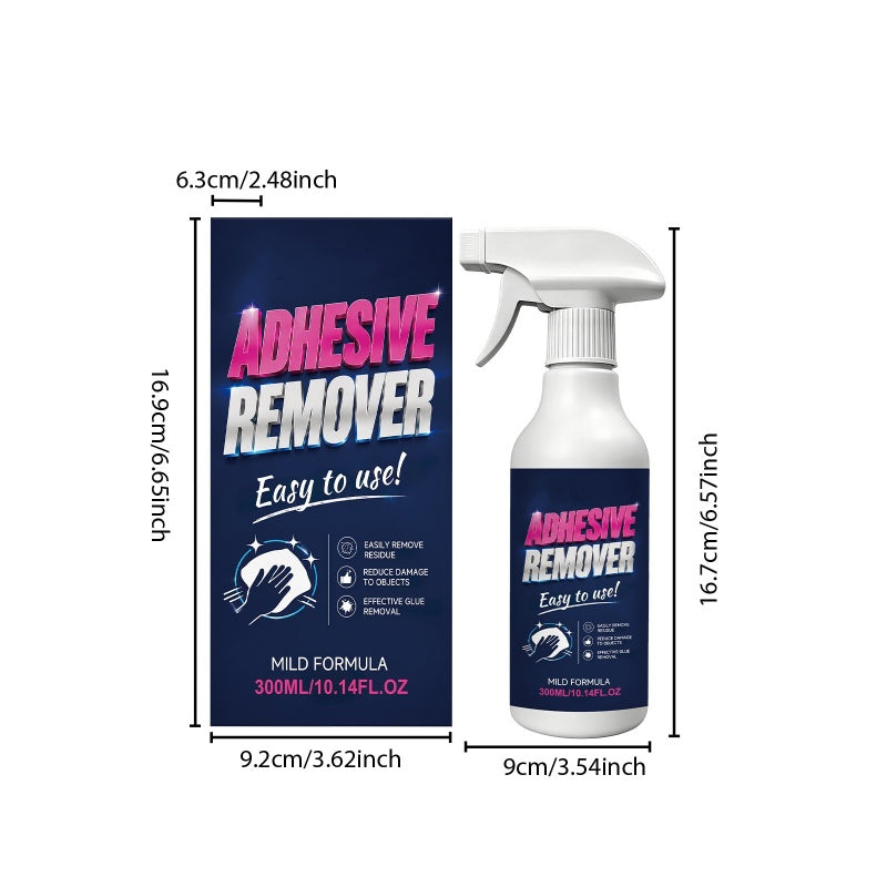 Dégraissant adhésif multi-surfaces en spray - Formule douce Dissout autocollants, rubans adhésifs et étiquettes - Idéal pour le verre, le métal, le plastique et le bois traité