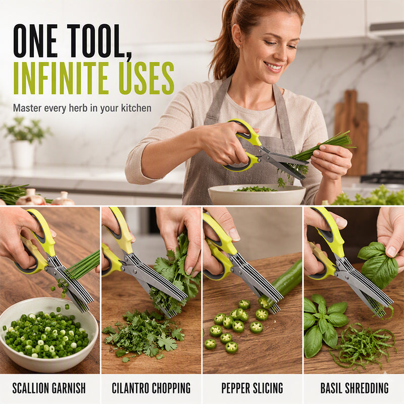Ciseaux de cuisine en acier inoxydable multicouche