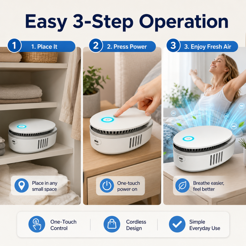 Purificateur d'air portable à l'ozone pour la maison