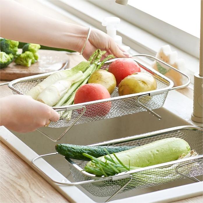 Excellent cadeau - Égouttoir à vaisselle extensible à placer au-dessus de l'évier