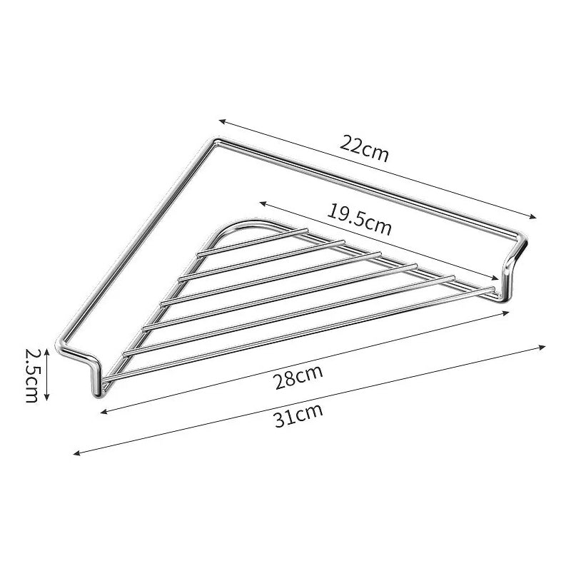 Fini les éponges visqueuses – Étagère d'angle en acier inoxydable avec plateau à drainage rapide. Garde les comptoirs au sec. Stock aux États-Unis.