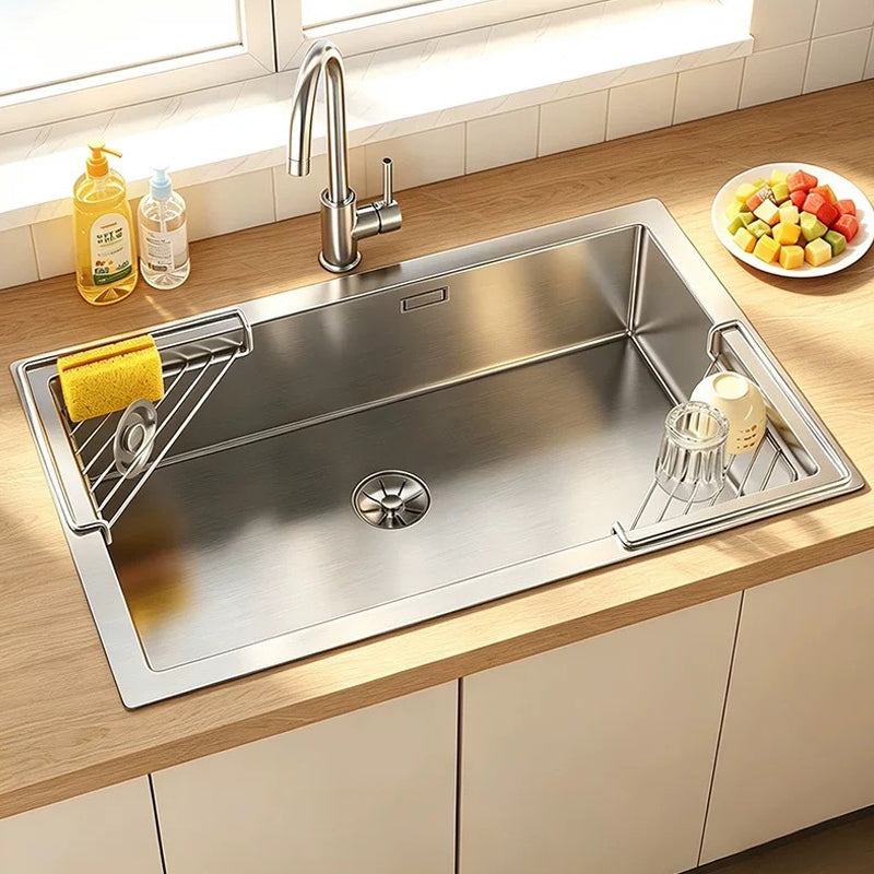 Fini les éponges visqueuses – Étagère d'angle en acier inoxydable avec plateau à drainage rapide. Garde les comptoirs au sec. Stock aux États-Unis.