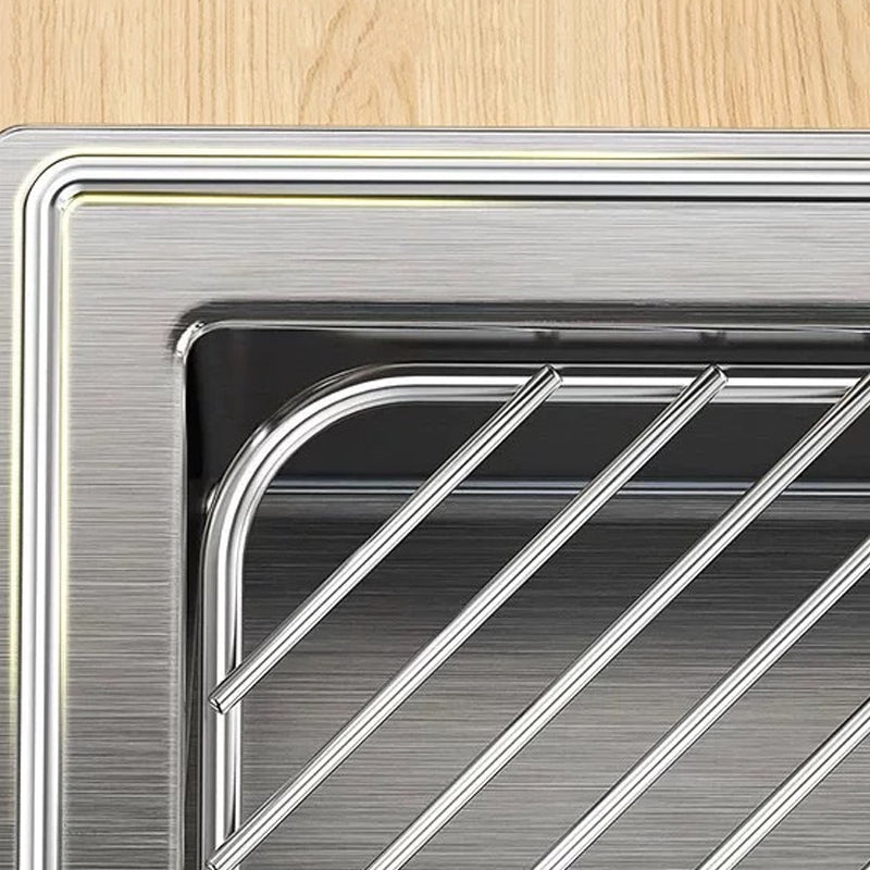 Fini les éponges visqueuses – Étagère d'angle en acier inoxydable avec plateau à drainage rapide. Garde les comptoirs au sec. Stock aux États-Unis.