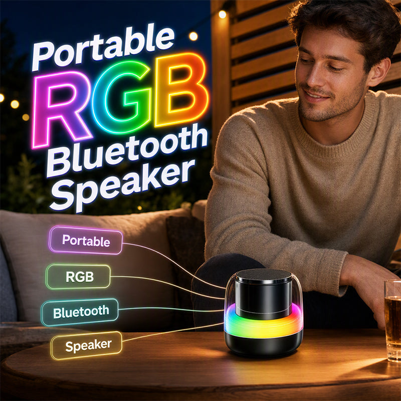 Haut-parleur Bluetooth portable avec lumière RVB