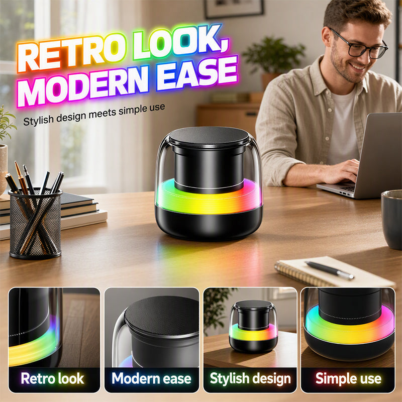 Haut-parleur Bluetooth portable avec lumière RVB