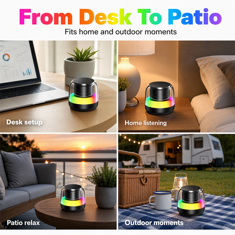 Haut-parleur Bluetooth portable avec lumière RVB