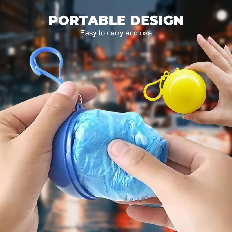 Imperméable jetable en forme de mini-balle