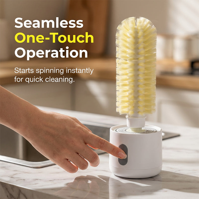 Brosse rotative électrique en forme de coupelle avec base d'aspiration