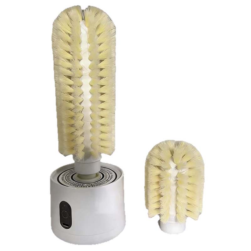 Brosse rotative électrique en forme de coupelle avec base d'aspiration