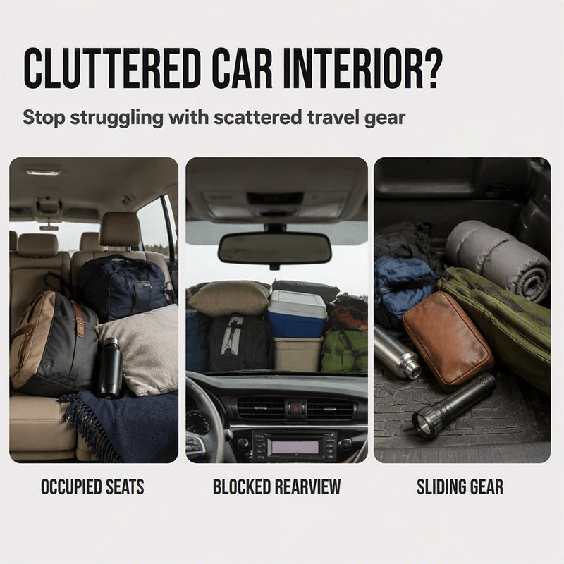 Sac de rangement de plafond de voiture avec boucles réglables