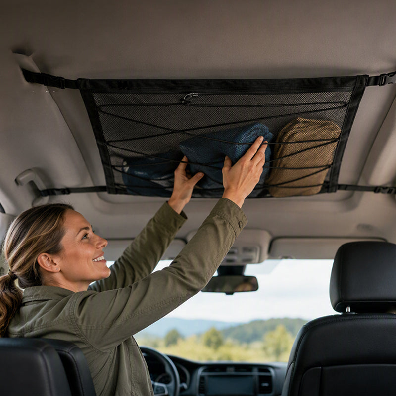 Sac de rangement de plafond de voiture avec boucles réglables