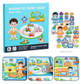 MAINTENANT ! Livre magnétique silencieux pour enfants – Scènes de puzzle pliantes, magnétiques et éducatives – Stimule la créativité et l'apprentissage pour garçons et filles