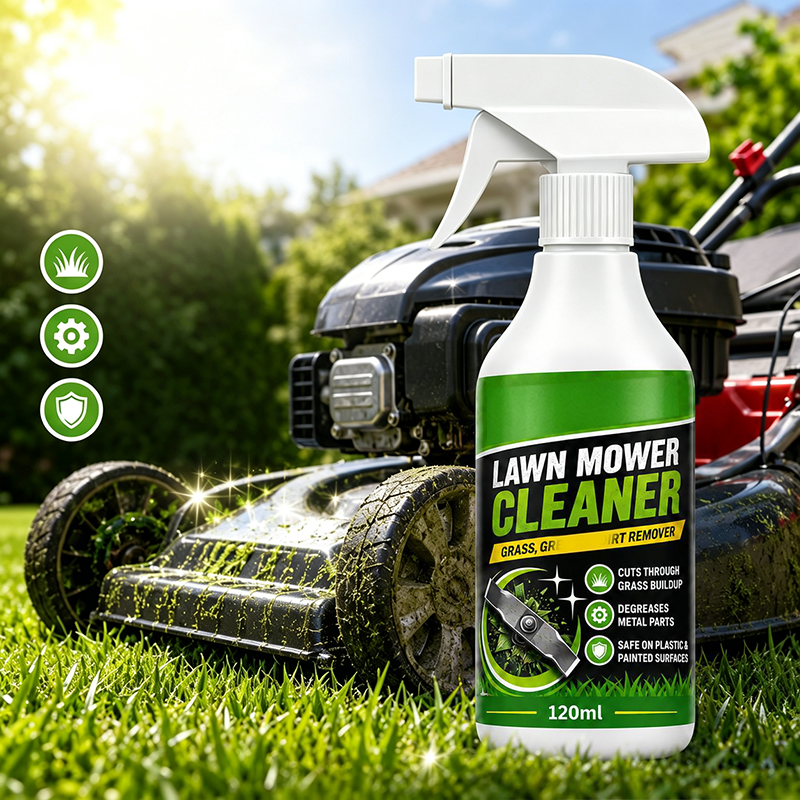 Spray Nettoyant Express pour Tondeuse - Formule Moussante Dissout Graisse et Herbe - Idéal pour les Pièces en Métal, Plastique et Peintes