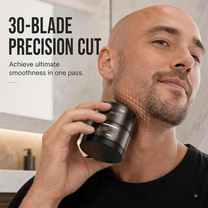 Rasoir électrique intelligent 2 en 1 pour tête chauve et tondeuse à barbe avec affichage numérique