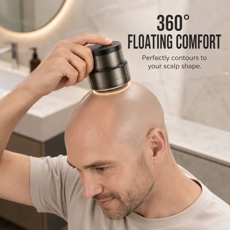 Rasoir électrique intelligent 2 en 1 pour tête chauve et tondeuse à barbe avec affichage numérique