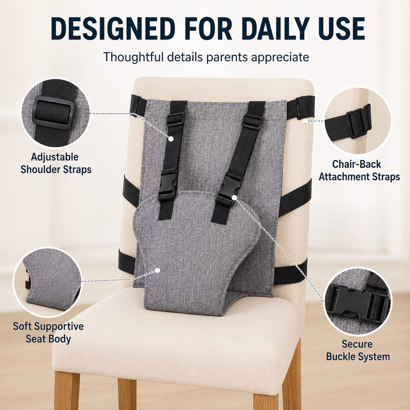 Sangle de sécurité portable pour chaise haute de bébé