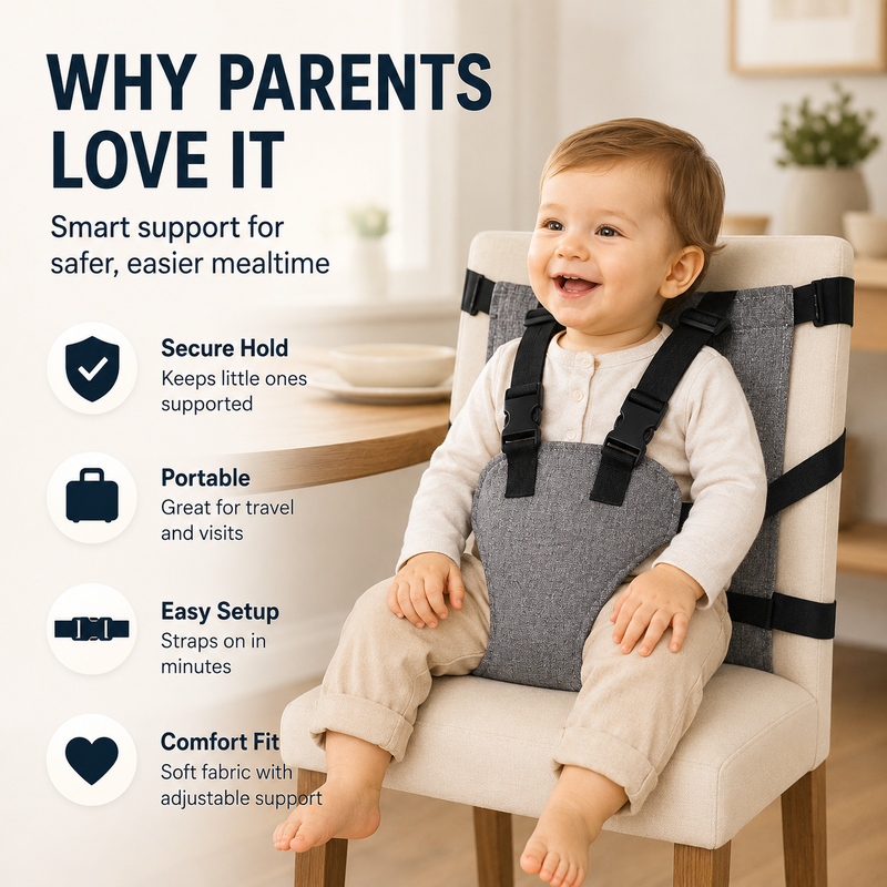 Sangle de sécurité portable pour chaise haute de bébé