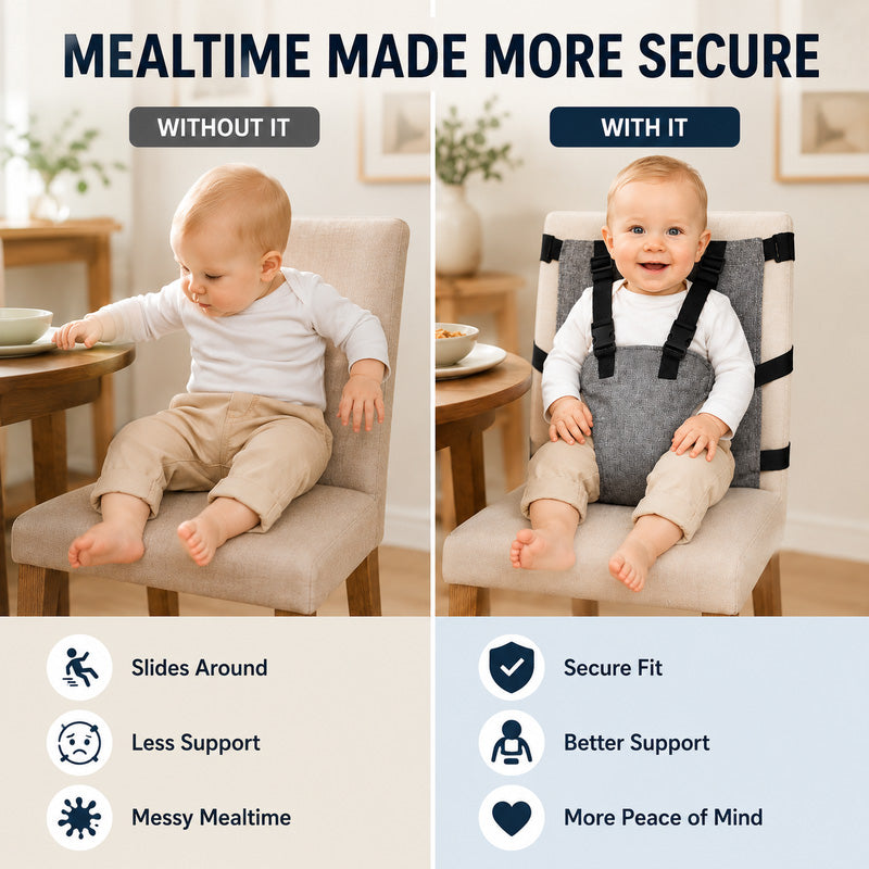 Sangle de sécurité portable pour chaise haute de bébé