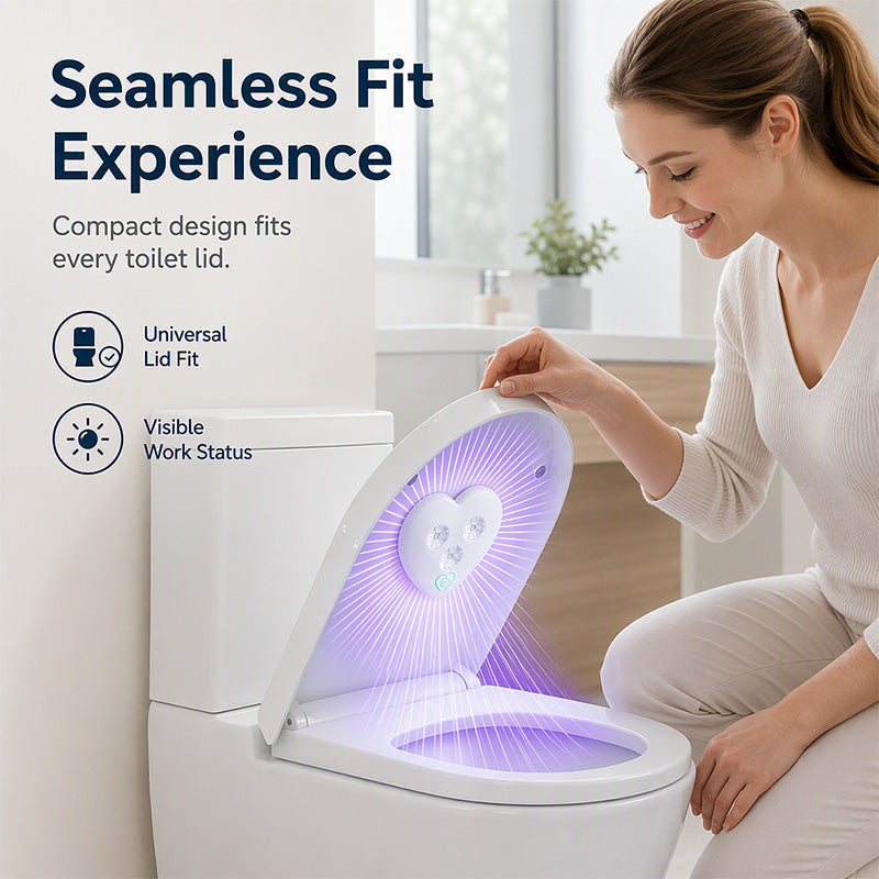 Stérilisateur UV pour toilettes – capteur intelligent, design en forme de cœur, garde les toilettes plus fraîches grâce à la lumière UV !