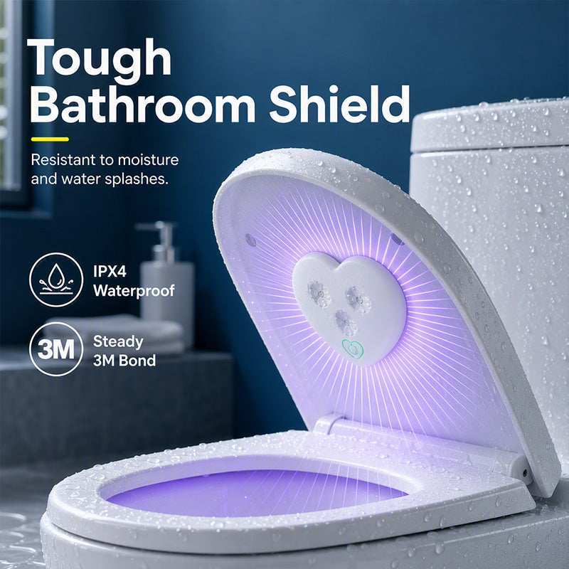 Stérilisateur UV pour toilettes – capteur intelligent, design en forme de cœur, garde les toilettes plus fraîches grâce à la lumière UV !