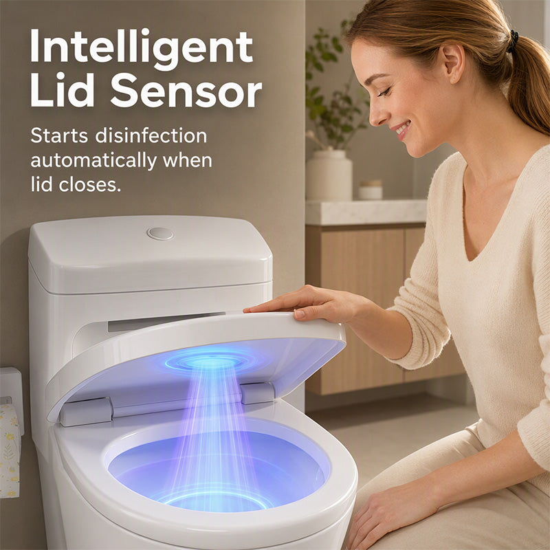 Stérilisateur UV pour toilettes – capteur intelligent, design en forme de cœur, garde les toilettes plus fraîches grâce à la lumière UV !