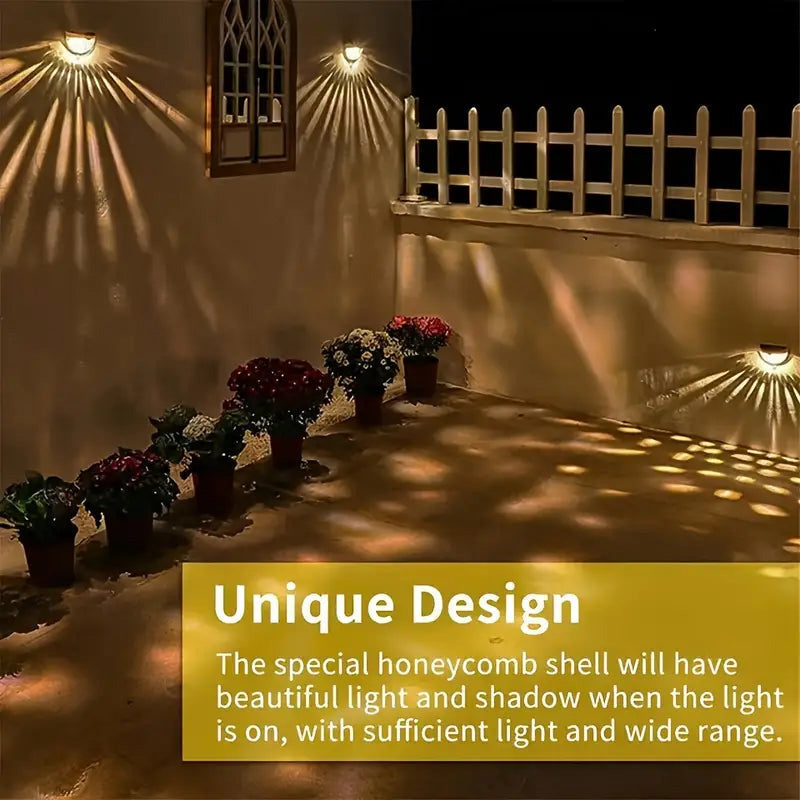 Lumières solaires décoratives étanches pour clôture extérieure