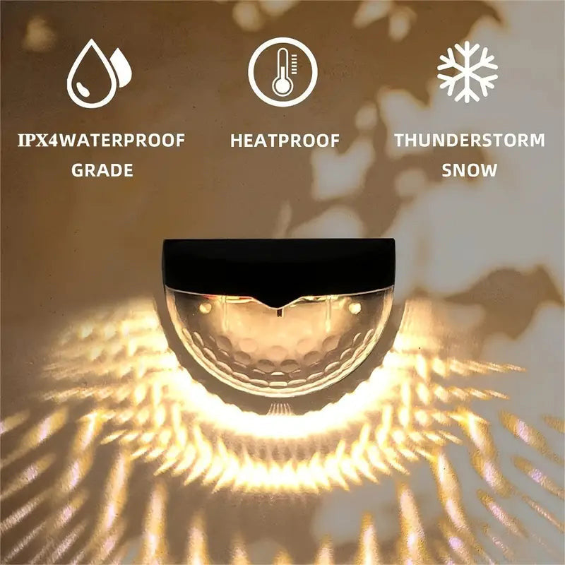 Lumières solaires décoratives étanches pour clôture extérieure