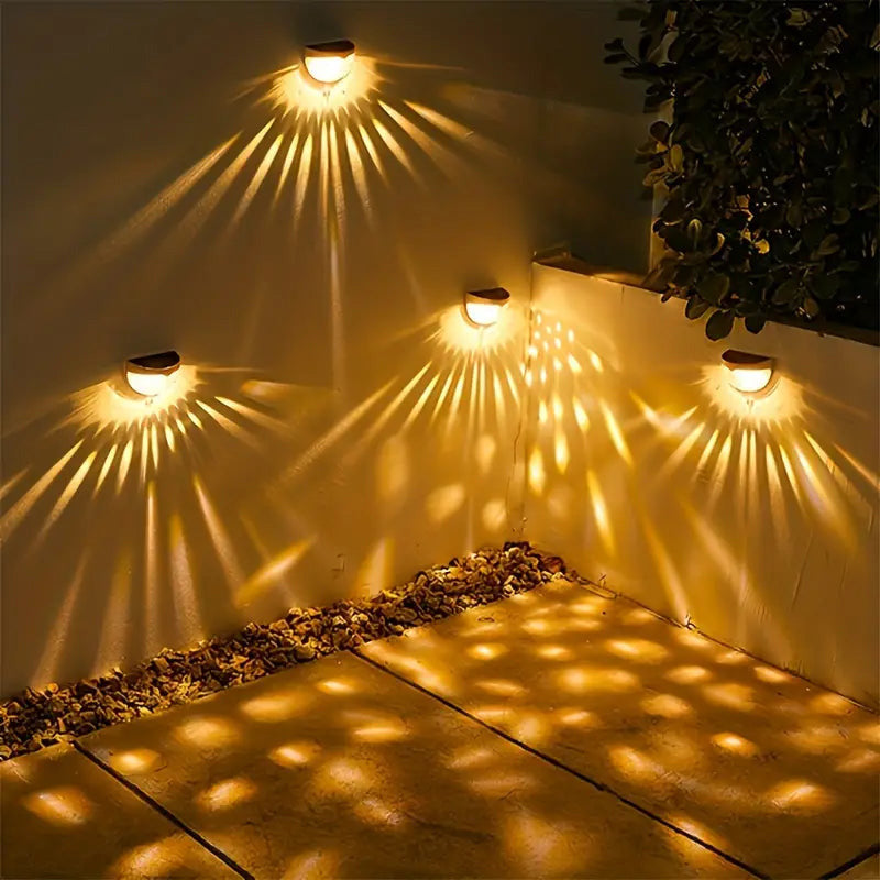 Lumières solaires décoratives étanches pour clôture extérieure