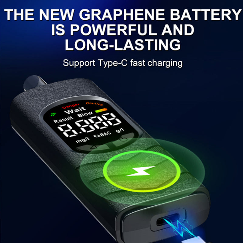 Éthylotest rechargeable avec écran LCD et annonce vocale