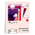 Livre de dessin stéréoscopique 3D pour enfants avec activités de coloriage et de découpage en papier