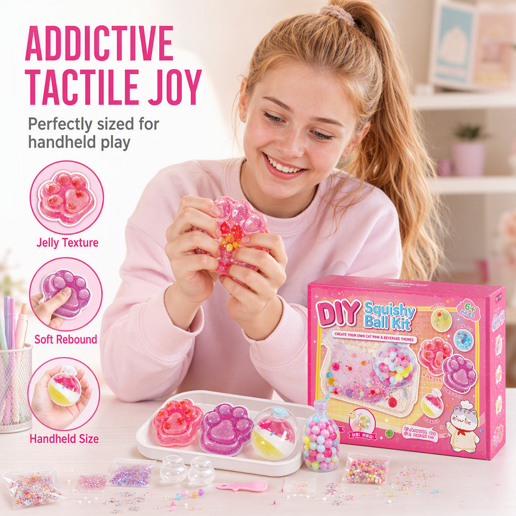 Kit de jouets souples de glace frite DIY – Créatif, sensoriel, anti-stress, tout-en-un