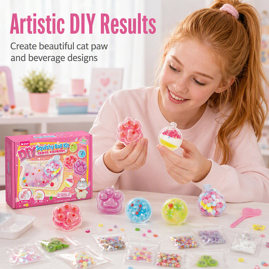 Kit de jouets souples de glace frite DIY – Créatif, sensoriel, anti-stress, tout-en-un