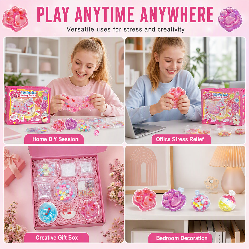 Kit de jouets souples de glace frite DIY – Créatif, sensoriel, anti-stress, tout-en-un