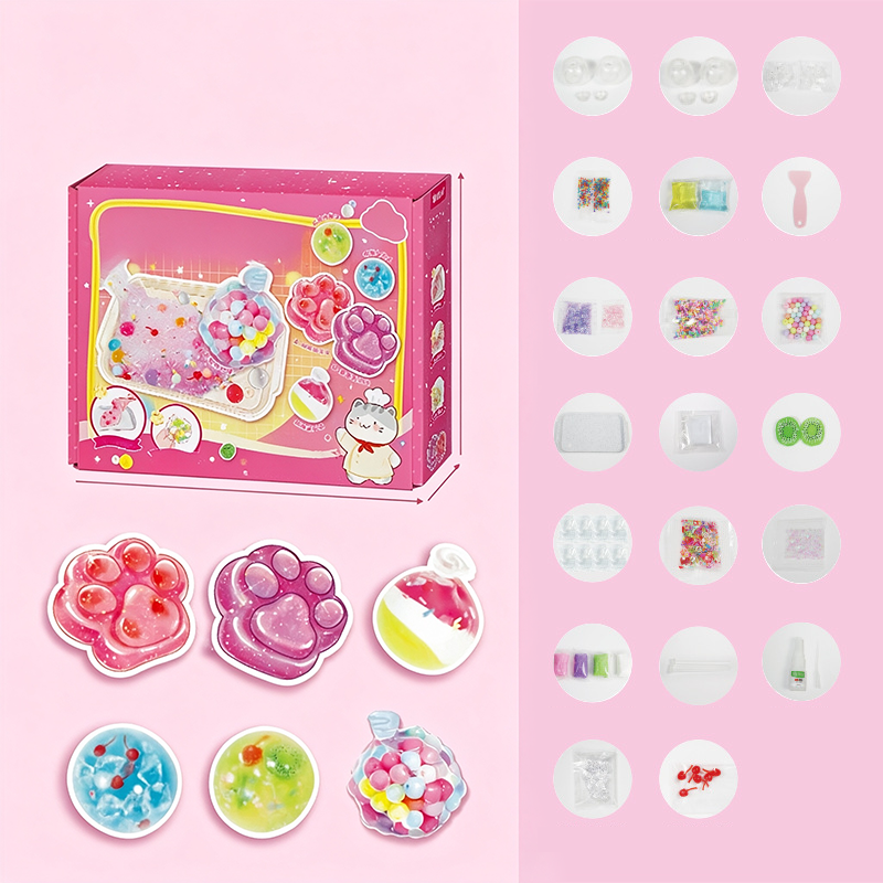 Kit de jouets souples de glace frite DIY – Créatif, sensoriel, anti-stress, tout-en-un