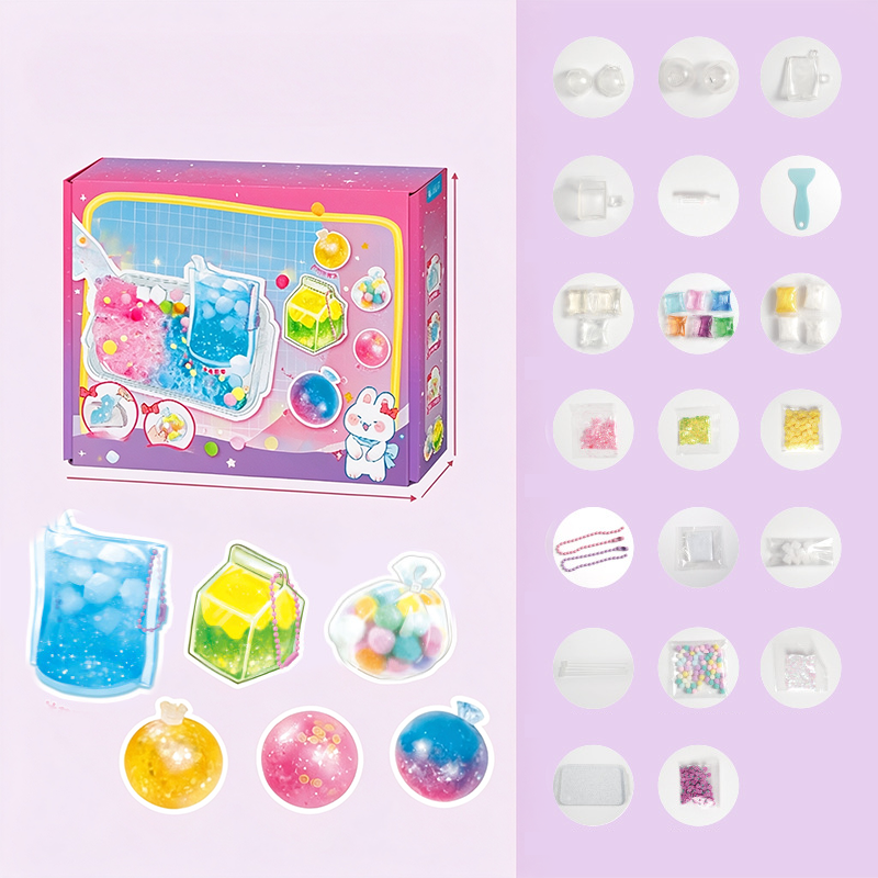Kit de jouets souples de glace frite DIY – Créatif, sensoriel, anti-stress, tout-en-un