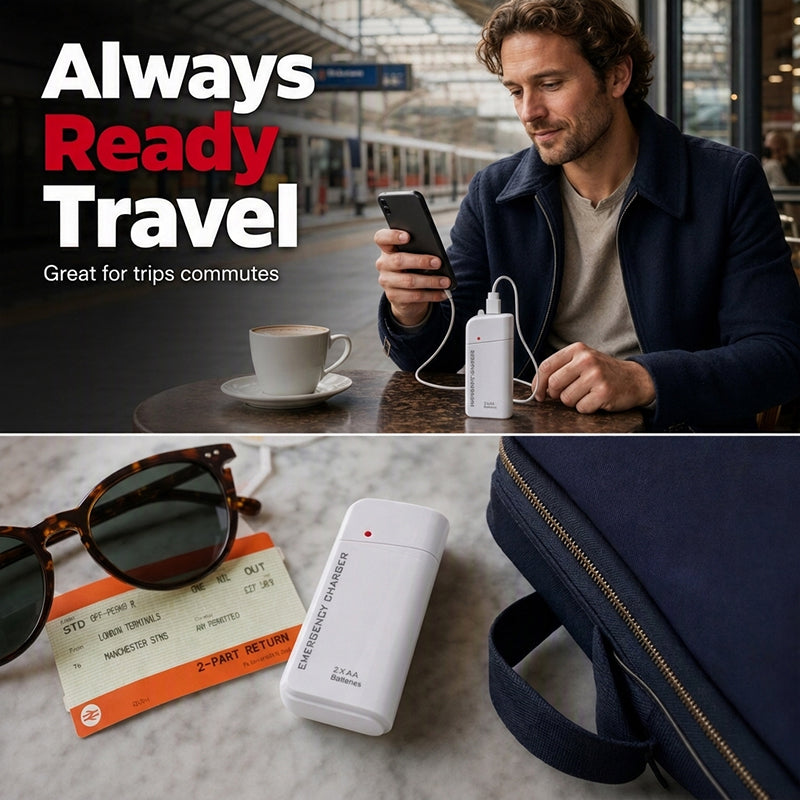 Chargeur de téléphone portable d'urgence Batterie AA Power Bank avec lampe de poche LED
