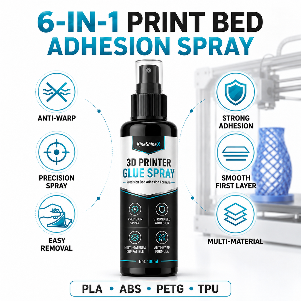Spray adhésif pour plateau d'imprimante 3D - Aide à réduire le décollement et favorise la première couche