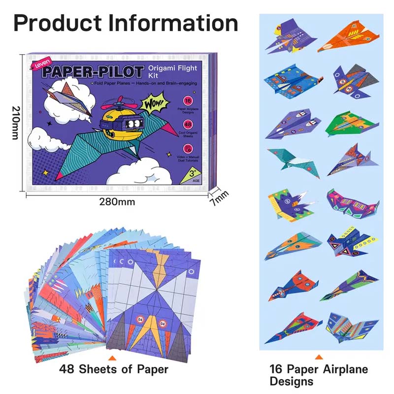 Kit de fabrication d'avions en papier créatifs pour enfants