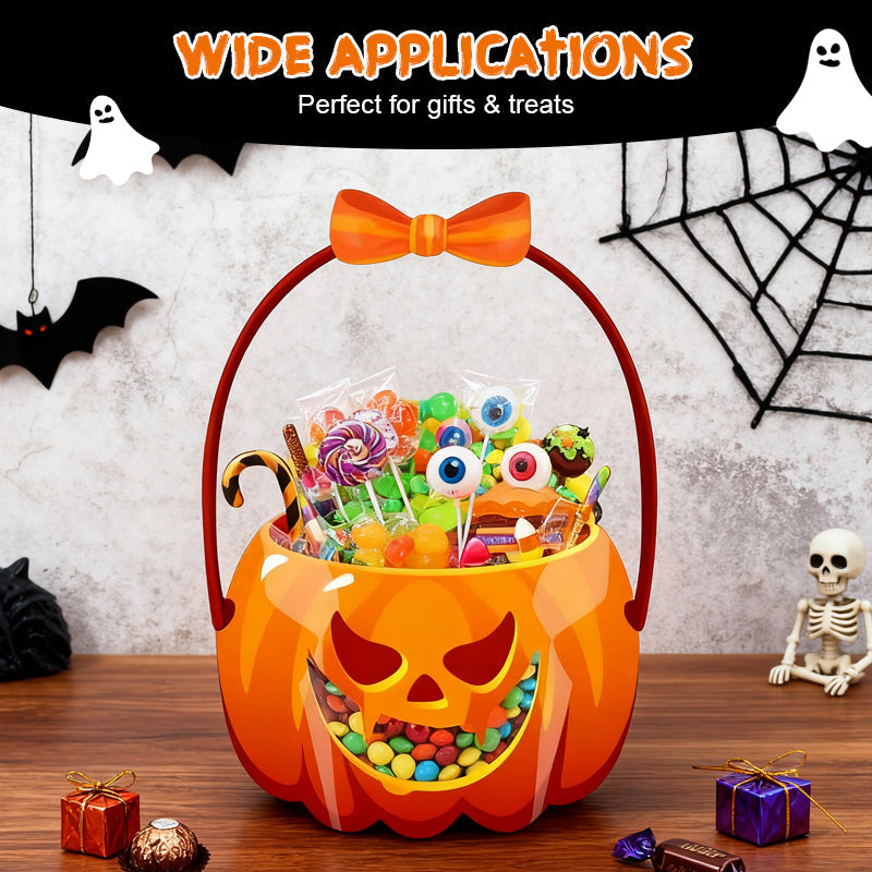 Sachets à friandises transparents Citrouille d'Halloween (10 pièces par paquet)