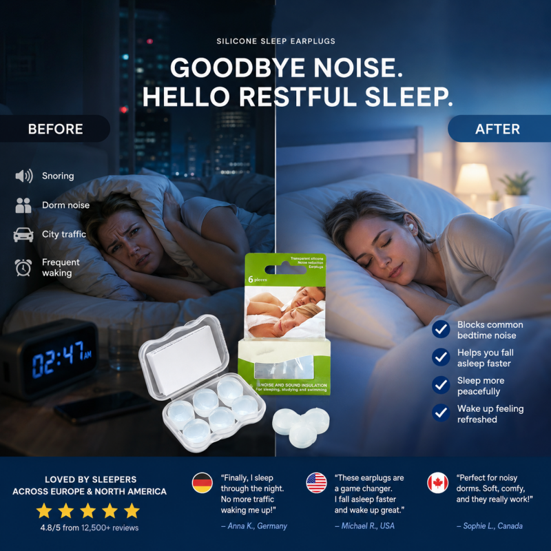 Bouchons d'oreille modelables en silicone pour dormir