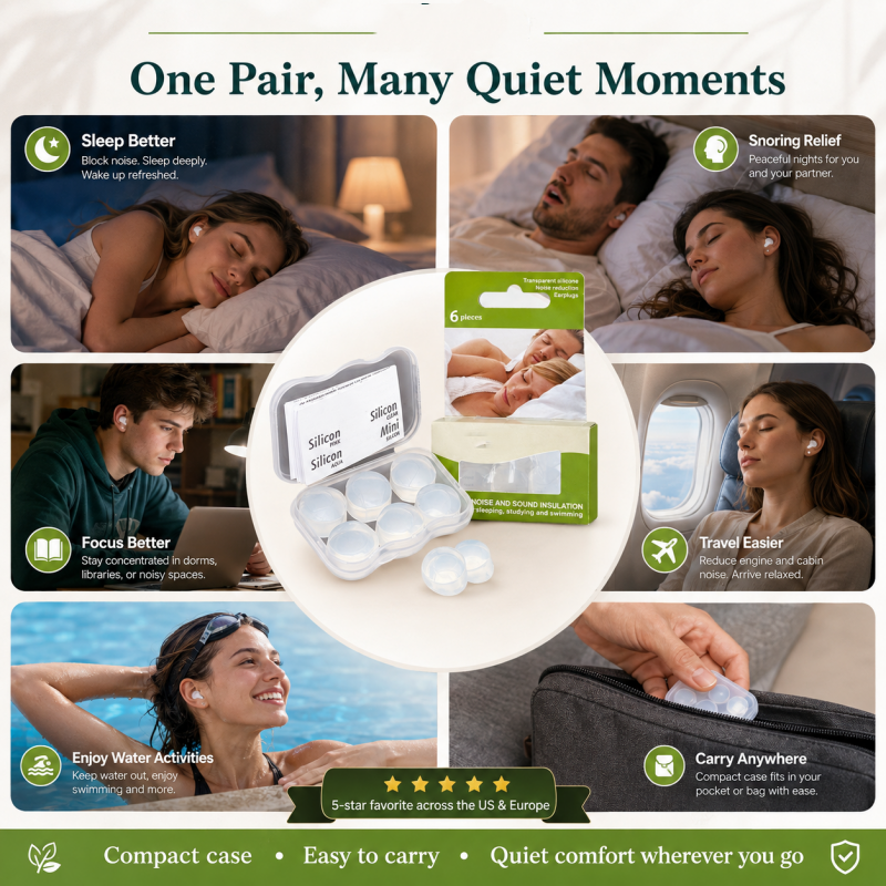 Bouchons d'oreille modelables en silicone pour dormir